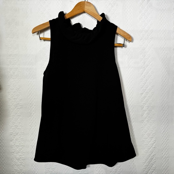 Tuckernuck Pomander Place Black Ruffle Neck Blouse - Picture 5 of 11